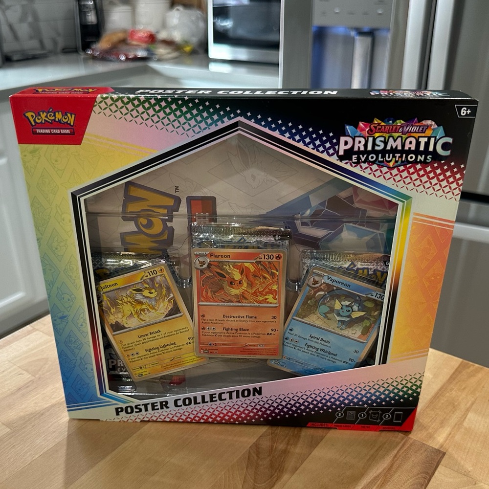 New! Pokemon TCG Scarlet & Violet 8.5 Prismatic Evolutions Poster Collection - Picture 6 of 13